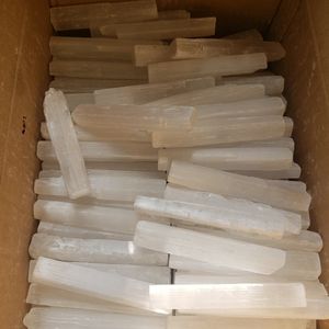 these are selenite white crystal wand  for clamness